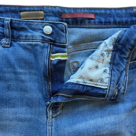 Pilcro High Rise Straight Leg Jeans Blue Denim Stretch Size 32 Anthropologie - Picture 5 of 13